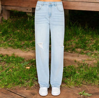 Pantalon de Mezclilla Color Deslavado