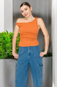 Blusa de un solo Hombro