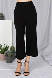 Pantalon Negro Al Tobillo