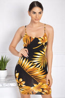 Vestido Negro con Dorado