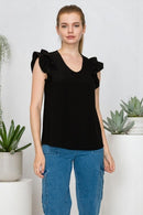Blusa Sin Mangas con cuello V