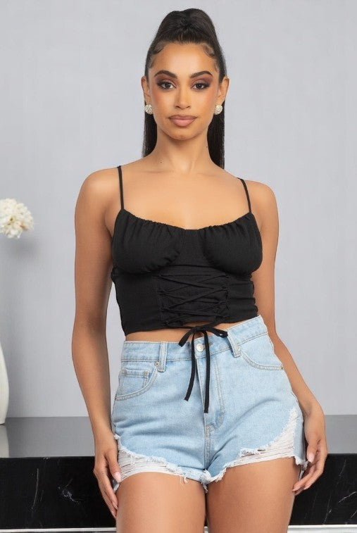Blusa Negra De Tirantes Delgados
