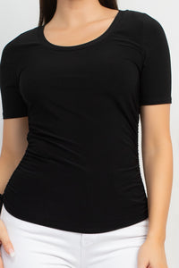 Blusa con Lazos Laterales y Manga Corta