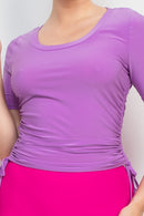 Blusa con Lazos Laterales y Manga Corta