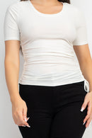 Blusa con Lazos Laterales y Manga Corta