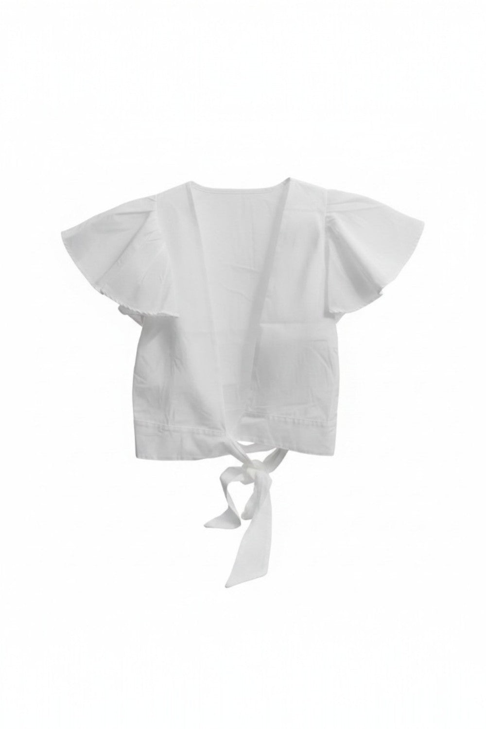 Blusa cruzada con olanes