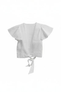 Blusa cruzada con olanes