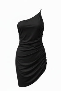 Vestido corto asimétrico de un hombro