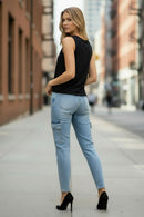 Blusa sin mangas con detalle metálico