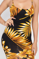 Vestido Negro con Dorado