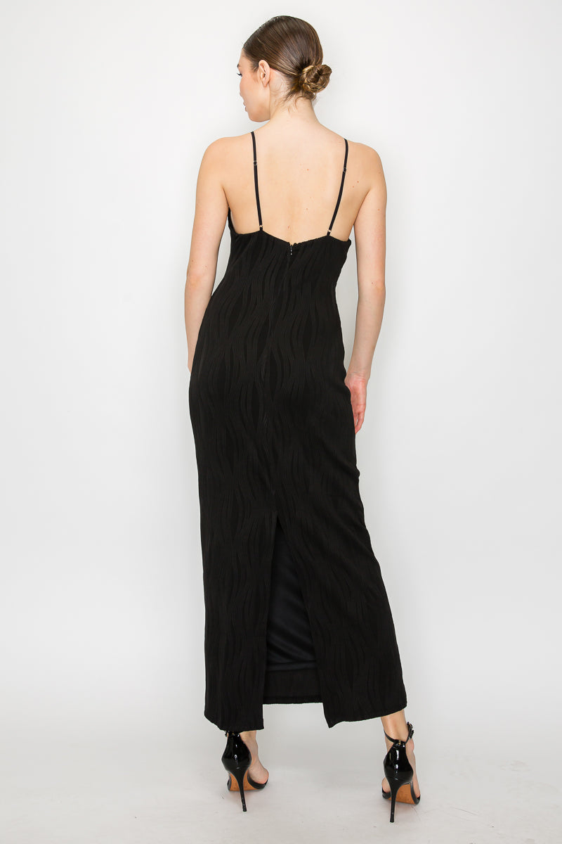 Vestido Largo con Tirantes Finos