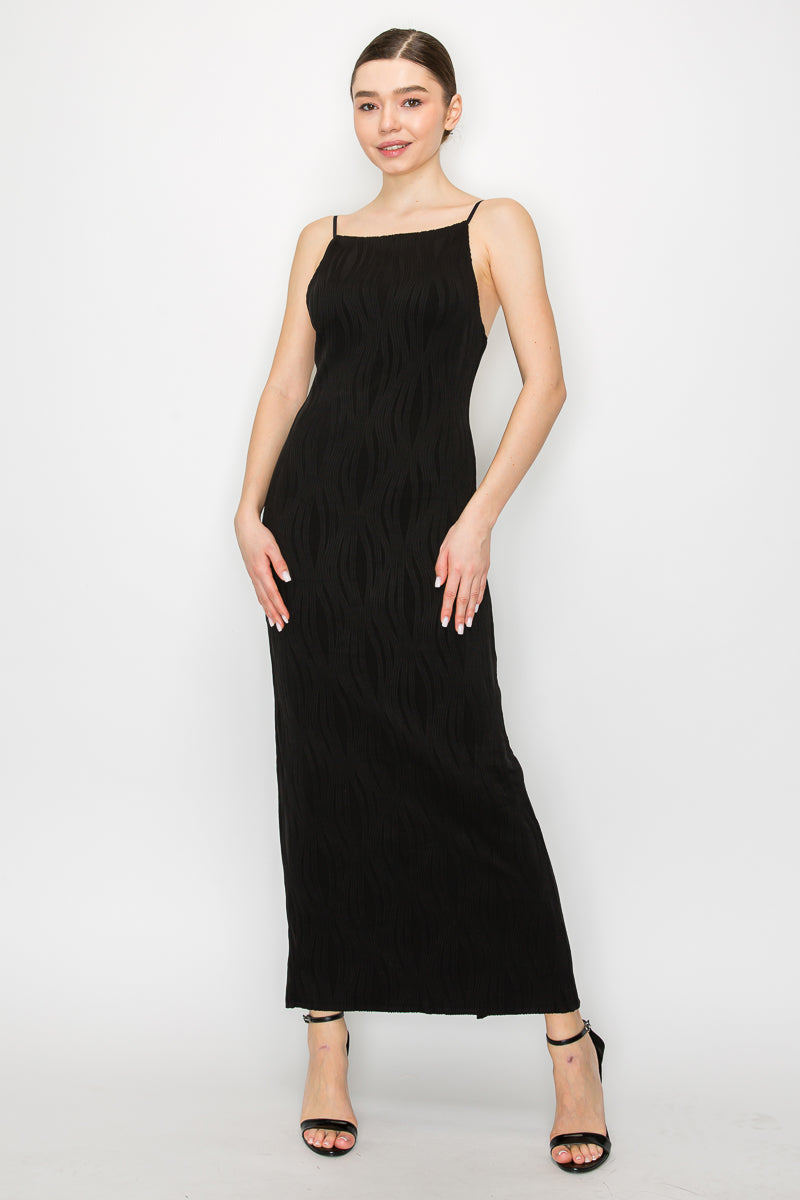 Vestido Largo con Tirantes Finos