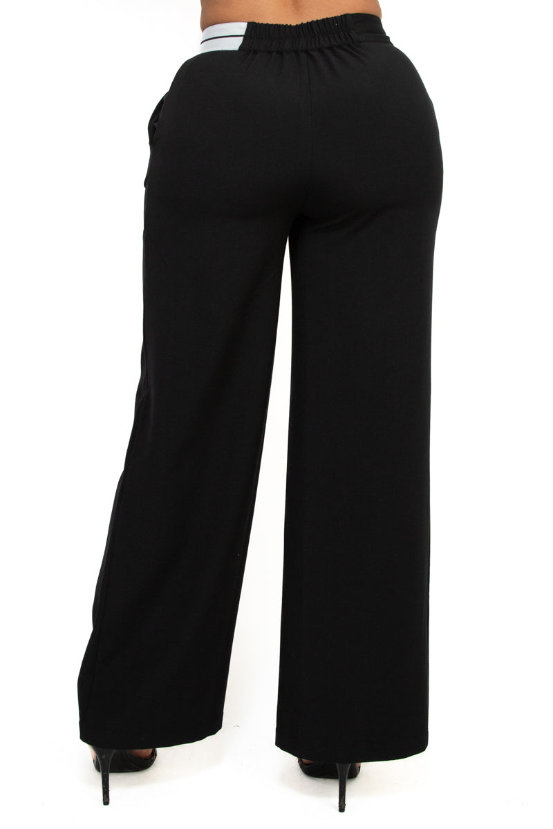 Pantalón amplio con cintura elástica