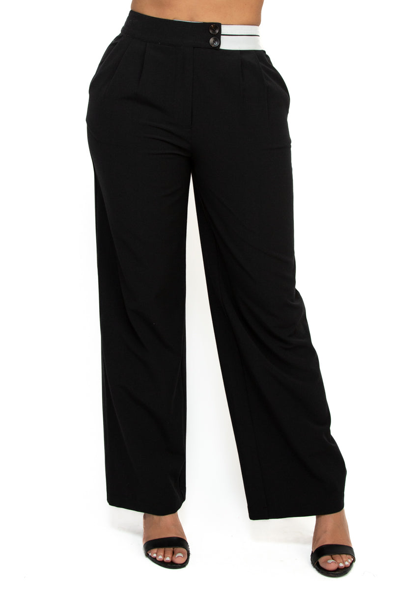 Pantalón amplio con cintura elástica
