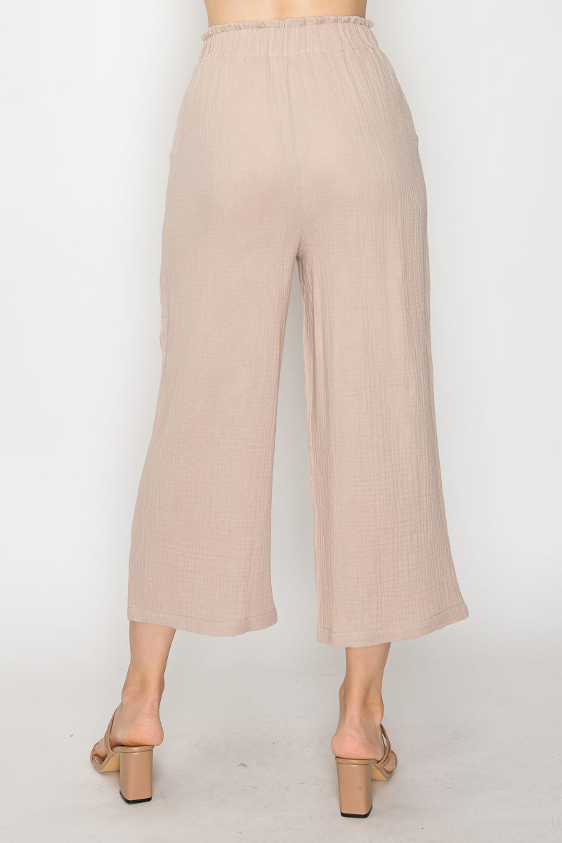 Pantalon Negro Al Tobillo