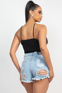 Blusa Negra De Tirantes Delgados