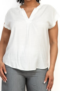 Blusa Manga Corta Con Cuello V