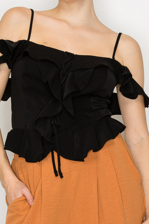 Blusa Con Tirantes Delgados