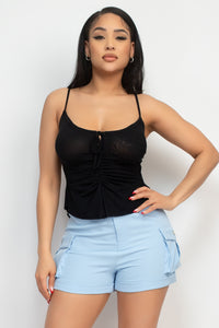 Blusa tirantes fruncida