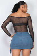 Blusa Transparente con Efecto Brillante