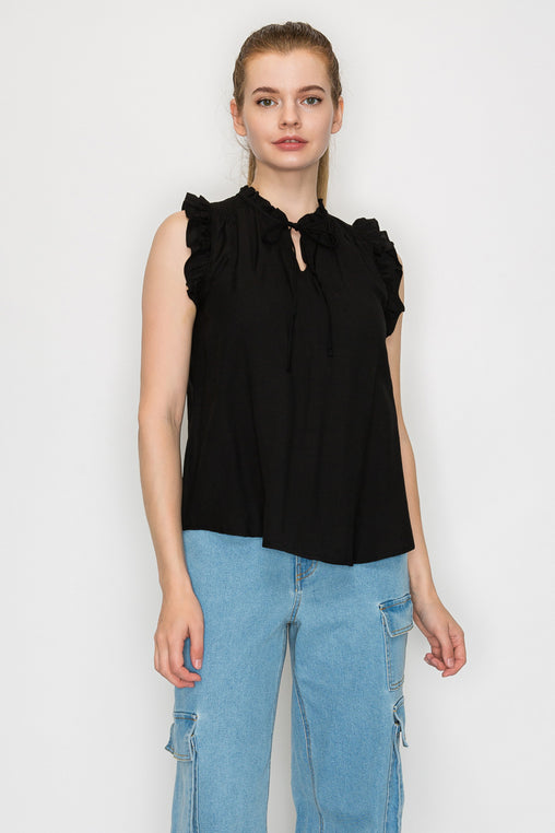 Blusa Sin Mangas con Lazo Ajustable
