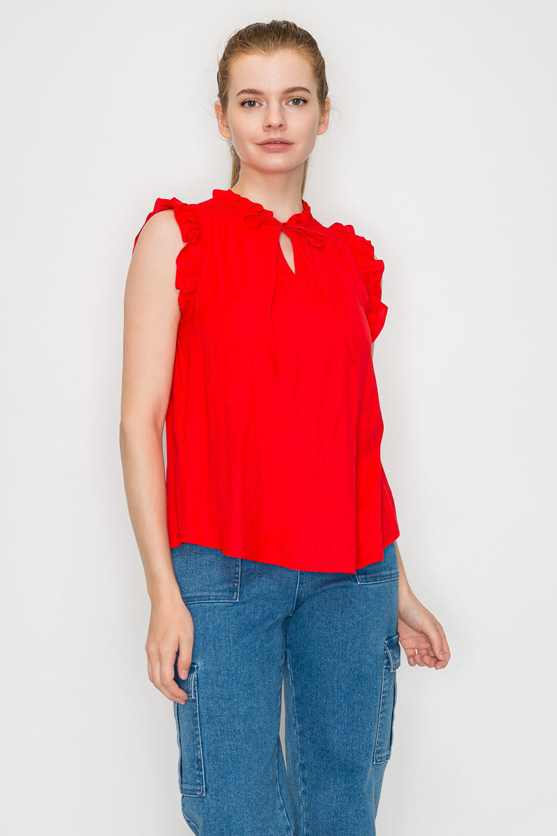 Blusa Sin Mangas con Lazo Ajustable