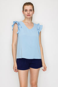 Blusa Sin Mangas con cuello V