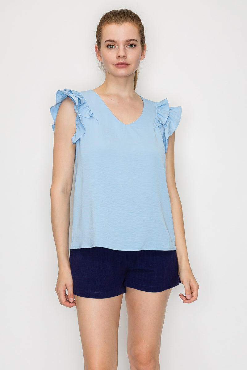 Blusa Sin Mangas con cuello V