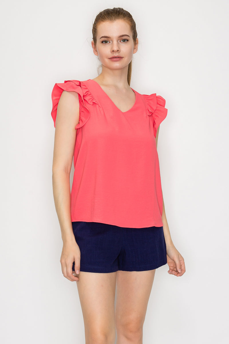 Blusa Sin Mangas con cuello V