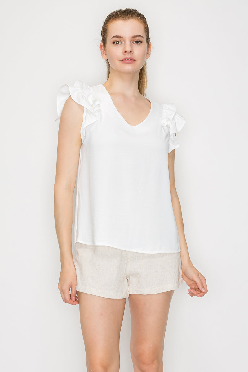 Blusa Sin Mangas con cuello V