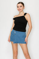 Blusa de un solo Hombro
