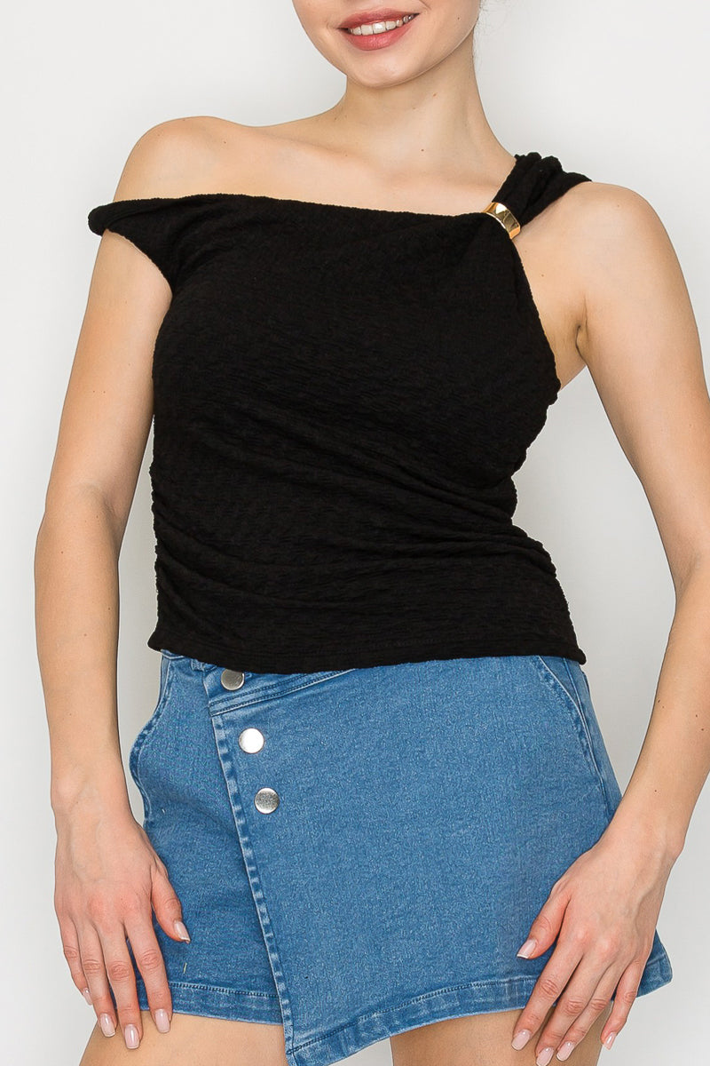 Blusa de un solo Hombro