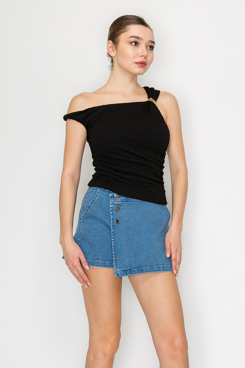 Blusa de un solo Hombro