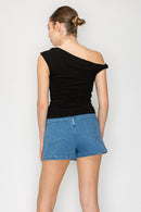 Blusa de un solo Hombro