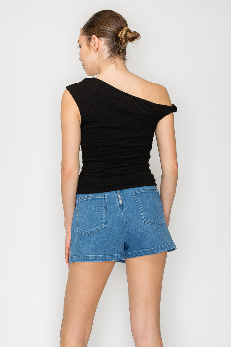 Blusa de un solo Hombro
