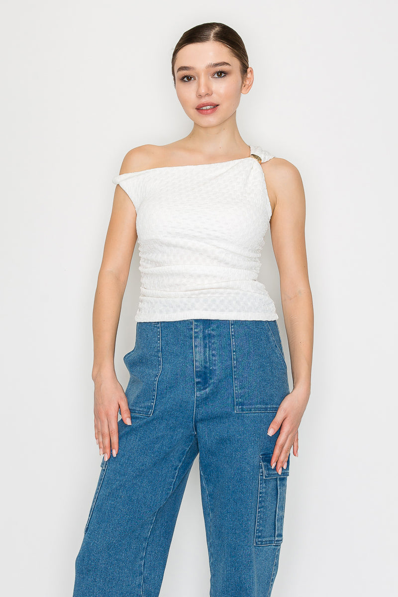 Blusa de un solo Hombro