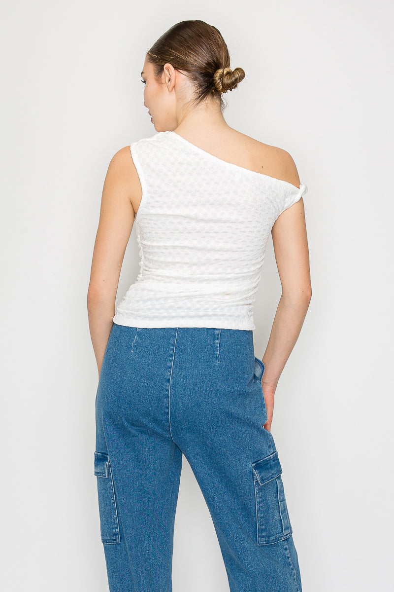 Blusa de un solo Hombro