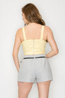 Blusa con Encaje sin Mangas