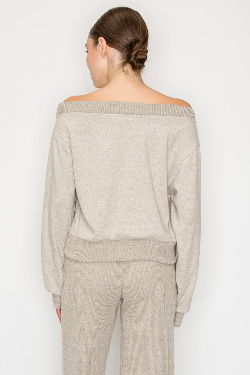 Blusa tejida off shoulder