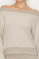 Blusa tejida off shoulder