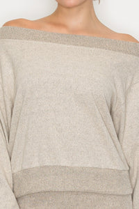 Blusa tejida off shoulder