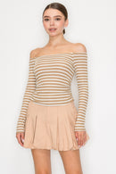 Blusa de punto con cuello alto y corte recto