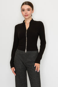 Blusa con cierre frontal