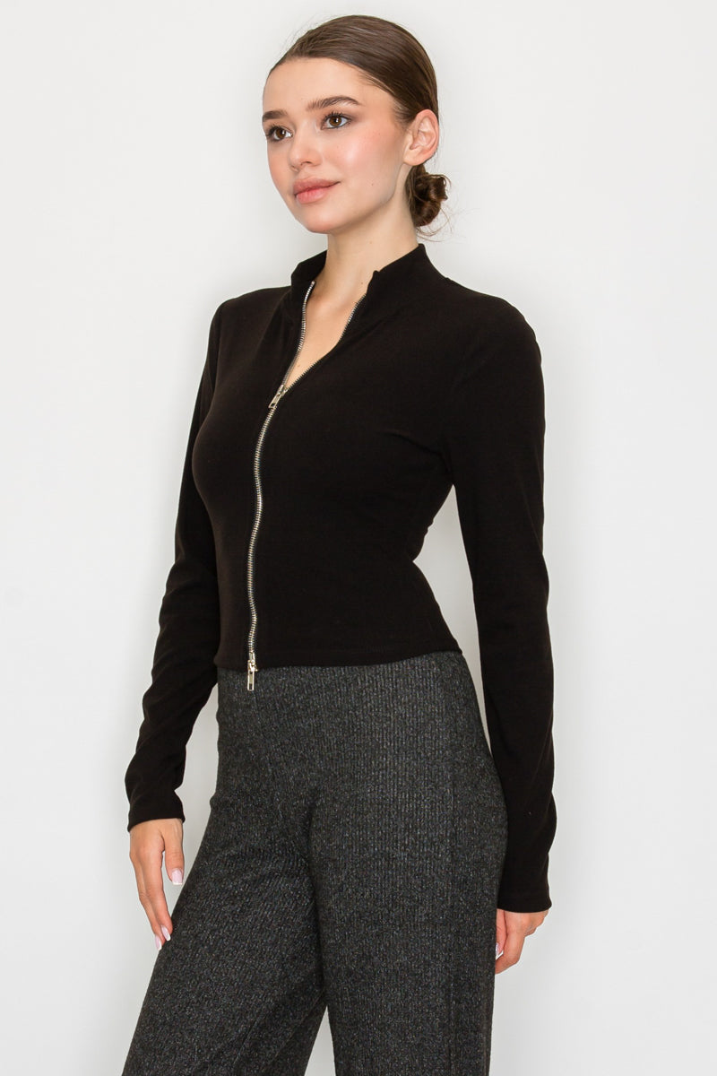 Blusa con cierre frontal