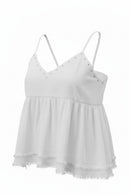 Blusa casual de tirantes con vuelo