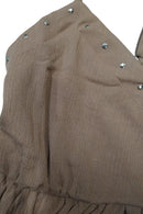 Blusa casual de tirantes con vuelo