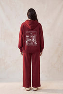 Sudadera con capucha y bordado de taza