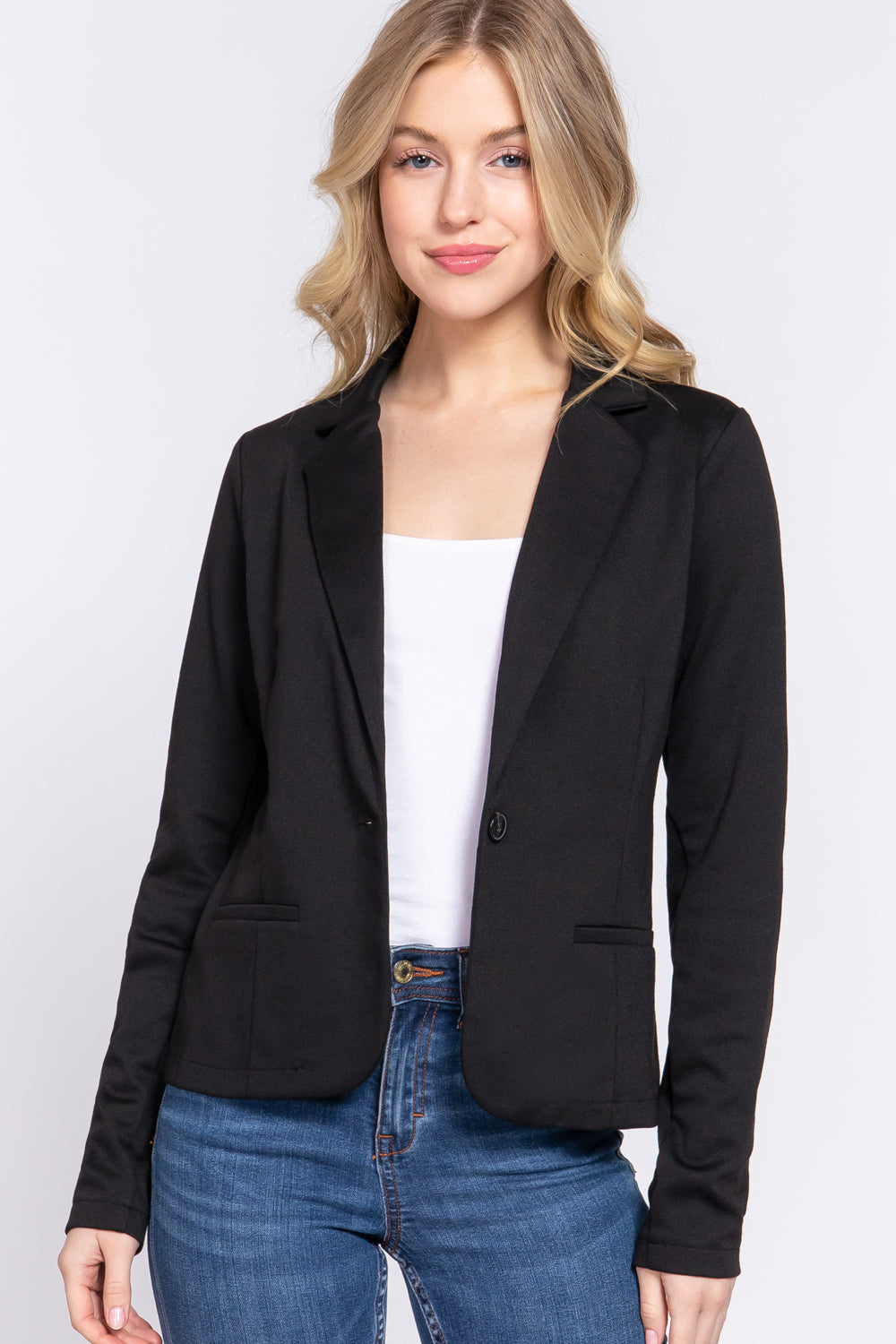 Blazer con Solapa Manga Larga