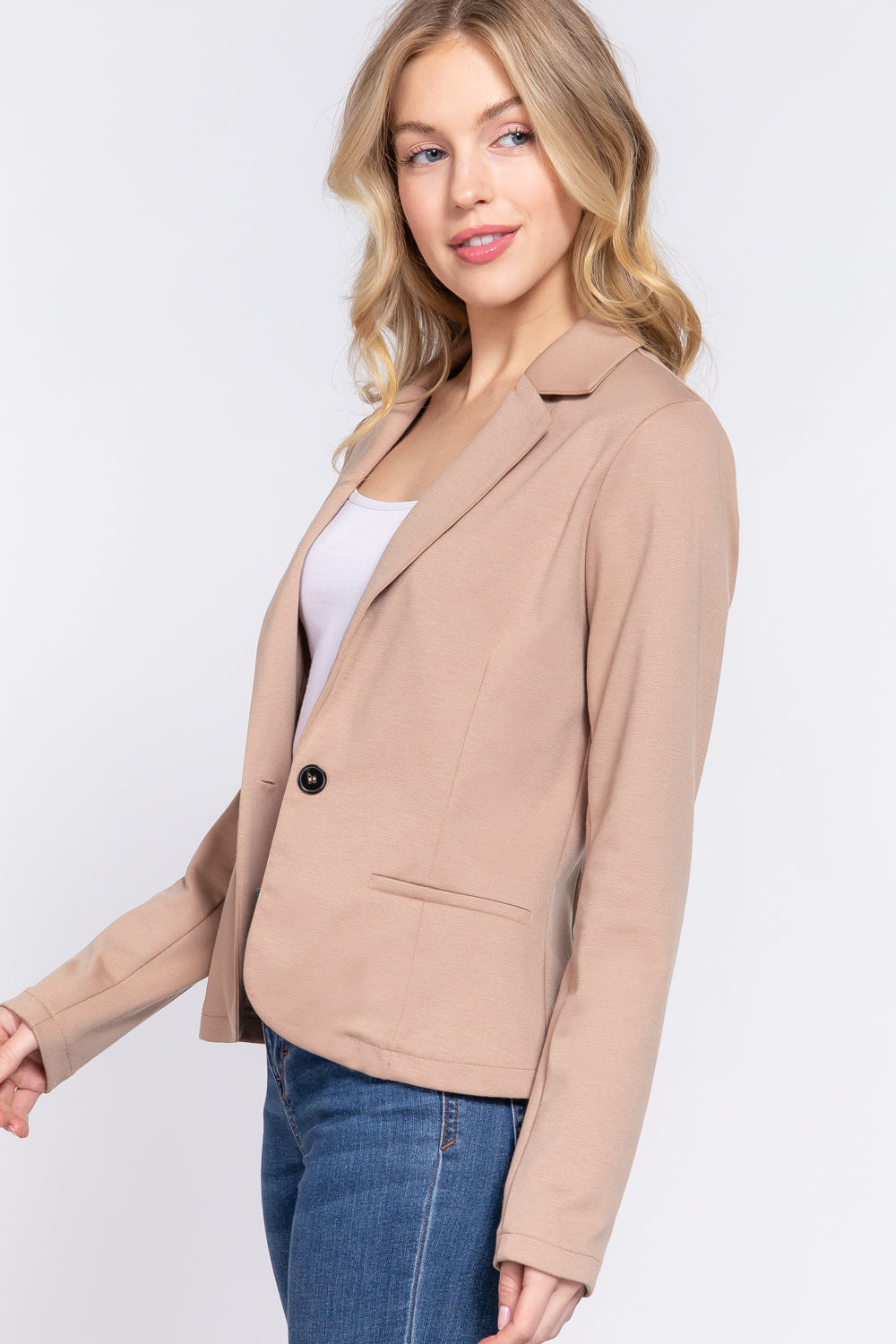 Blazer con Solapa Manga Larga