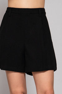 Short gris de lana con pinzas